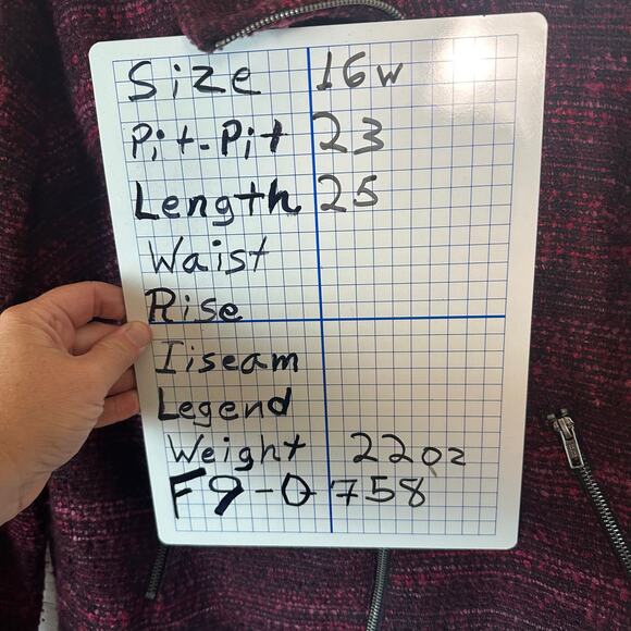 Dana Buchman blazer jacket red Burgundy aviator side zip pockets plus size - Picture 9 of 9